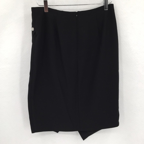 Rebecca Minkoff Camilla black skirt moto asymmetric button new 6 - Picture 5 of 6
